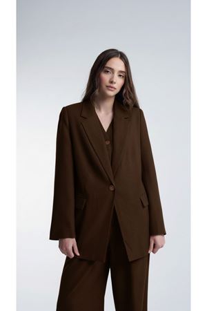 Kadın Oversize Blazer Ceket Acı Kahve