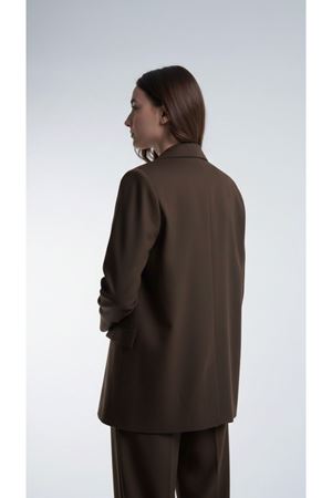 Kadın Oversize Blazer Ceket Acı Kahve