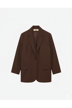 Kadın Oversize Blazer Ceket Acı Kahve