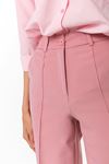 Kadın Pudra Pembe %100 Polyester Kapri Şort - Kırışmaz Şık Şehir Şortu