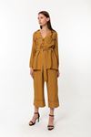 Safari Pantalon Ceket Takım Hardal
