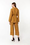 Safari Pantalon Ceket Takım Hardal