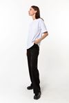 Kadın Beyaz %100 Pamuk Oversize T-Shirt - Ekstra Bol Kalıp Basic Tişört