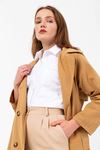 Kadın Marlen Klasik Camel Vintage Uzun Trençkot