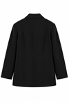 Kadın Tek Düğmeli Oversize Blazer Ceket Siyah