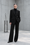 Kadın Tek Düğmeli Oversize Blazer Ceket Siyah