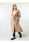 Bej Oversize Unisex Gabardin Trençkot – Taylor