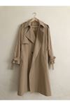Bej Oversize Unisex Gabardin Trençkot – Taylor